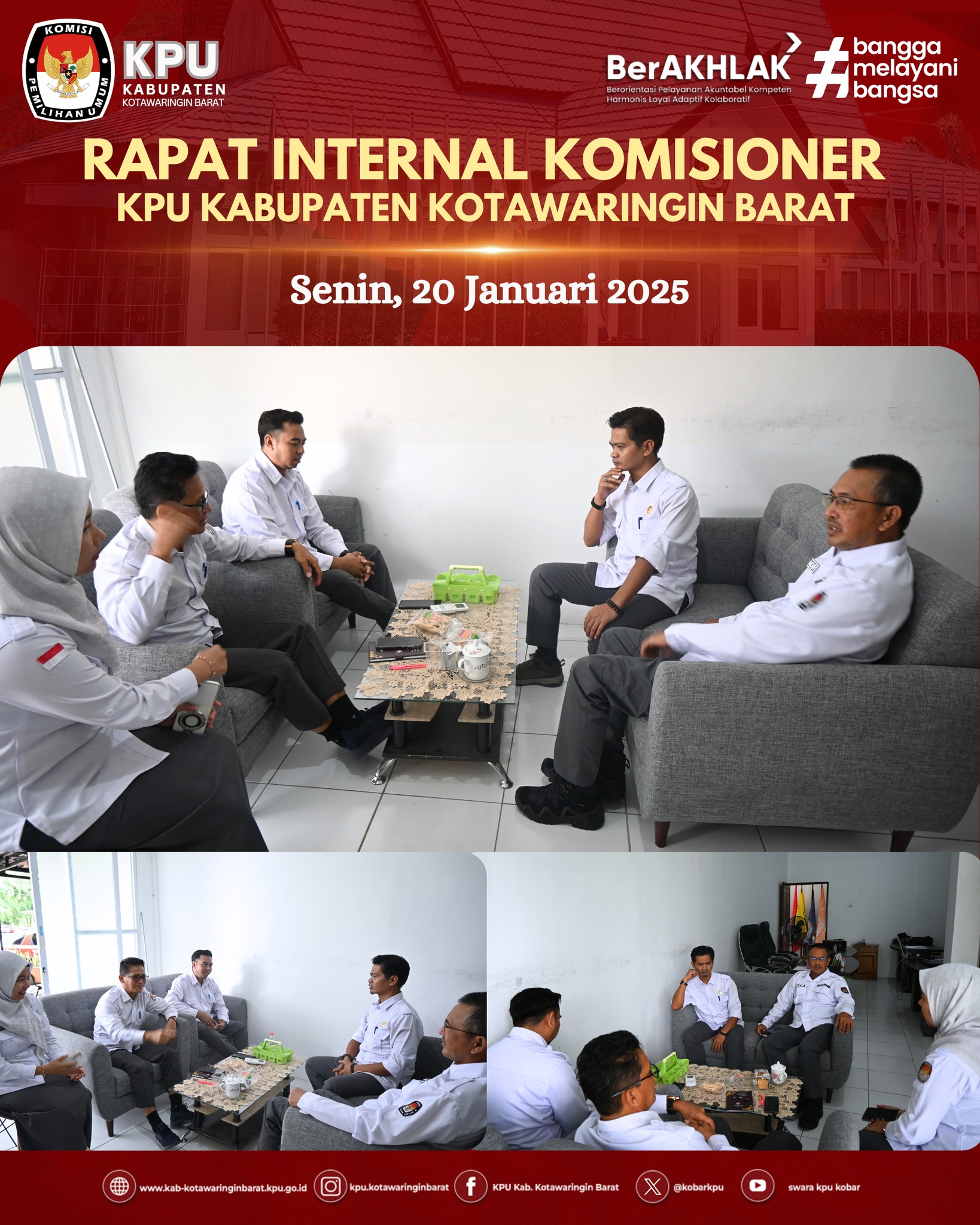 Rapat Internal Komisioner KPU Kabupaten Kotawaringin Barat