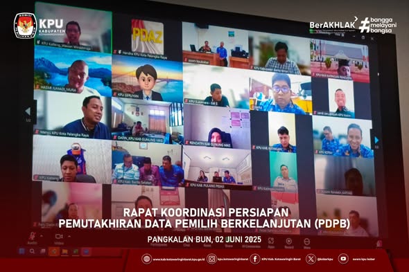 Rapat Koordinasi Persiapan PDPB ( Pemutakhiran Data Pemilih Berkelanjutan ) KPU Se-Kalteng