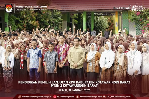 Pendidikan Pemilih Lanjutan KPU Kab. Kotawaringin Barat di MTSN 2 Kotawaringin Barat