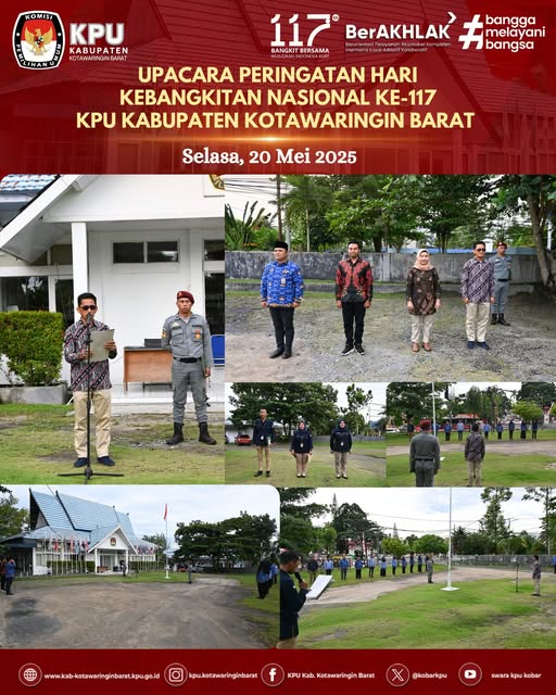 Upacara Peringatan Kebangkitan Nasional ke-117 KPU Kabupaten Kotawaringin Barat