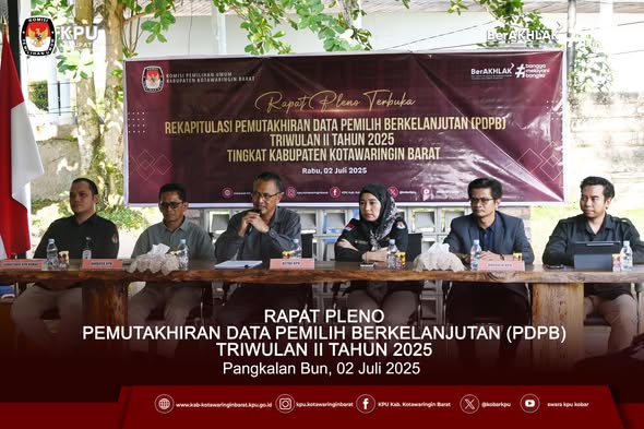 Rapat Pleno Terbuka Rekapitulasi PDPB Triwulan II Tahun 2025