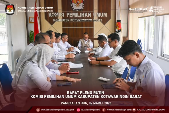 Rapat Pleno Rutin KPU Kabupaten Kotawaringin Barat