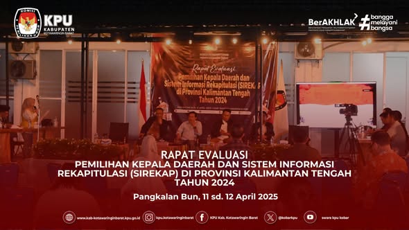 Rapat Evaluasi Pemilihan Kepala Daerah dan SIREKAP di Provinsi Kalimantan Tengah