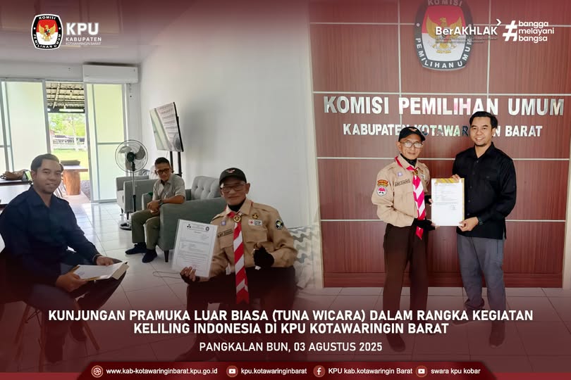 Kunjungan dari Pramuka Luar Biasa (Tuna Wicara) dalam rangka kegiatan Keliling Indonesia