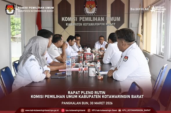Rapat Pleno Rutin KPU Kabupaten Kotawaringin Barat