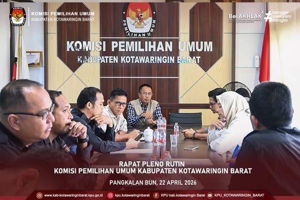 Rapat Pleno Rutin KPU Kabupaten Kotawaringin Barat