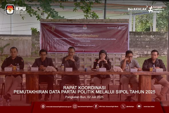 Rapat koordinasi pemutakhiran data parpol melalui SIPOL Tahun 2025