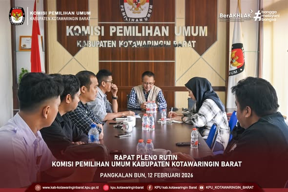 Rapat Pleno Rutin KPU Kabupaten Kotawaringin Barat