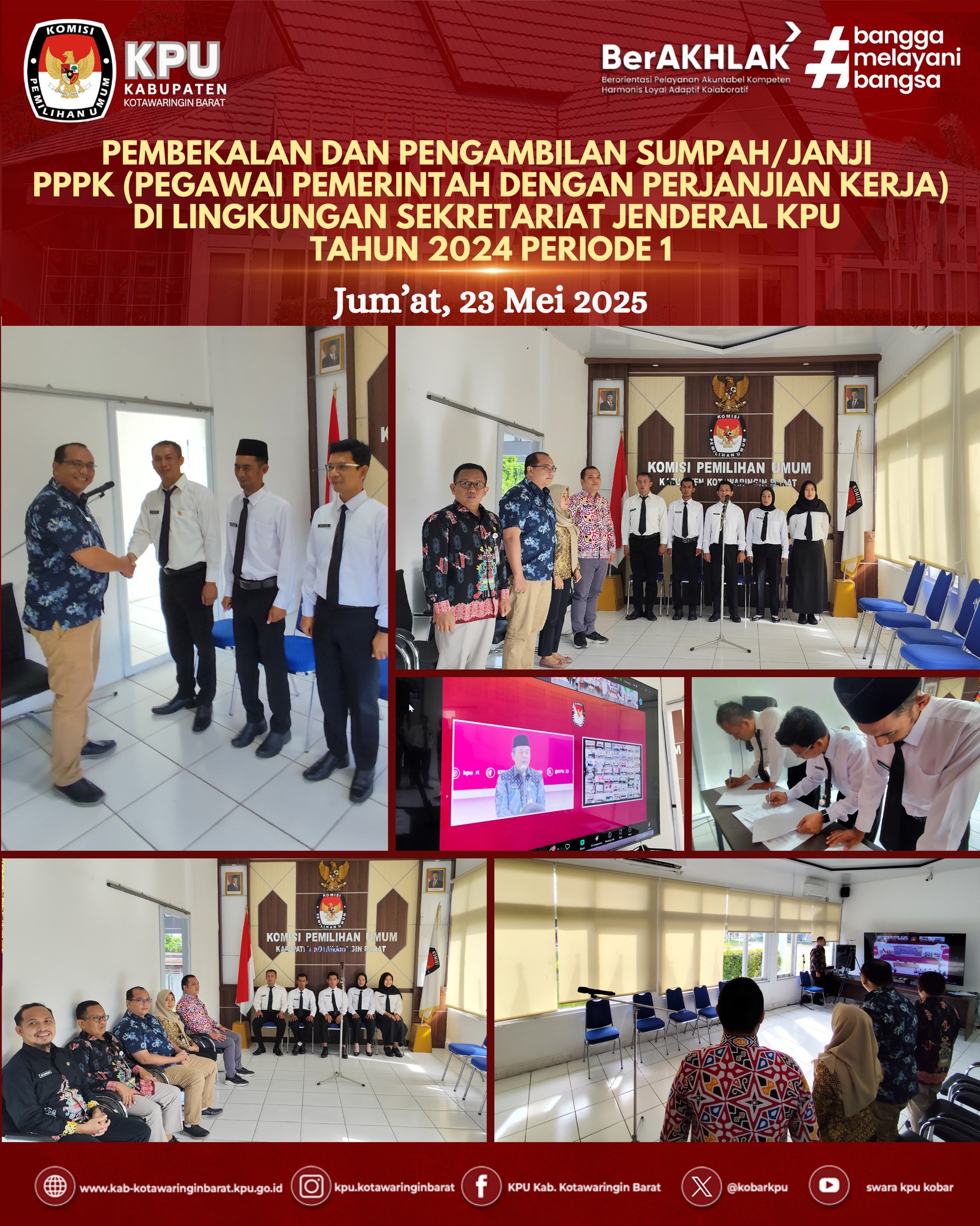 Pelaksanaan Pelantikan dan Pengambilan Sumpah/Janji PPPK di Sekretariat Jenderal KPU RI  2024