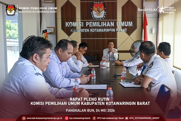 Rapat Pleno Rutin KPU Kabupaten Kotawaringin Barat