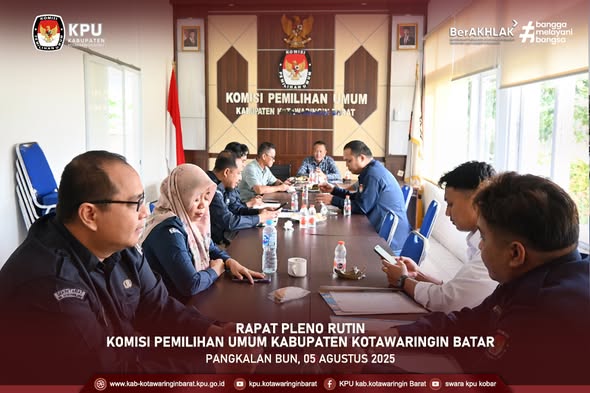 Rapat Pleno Rutin KPU Kabupaten Kotawaringin Barat