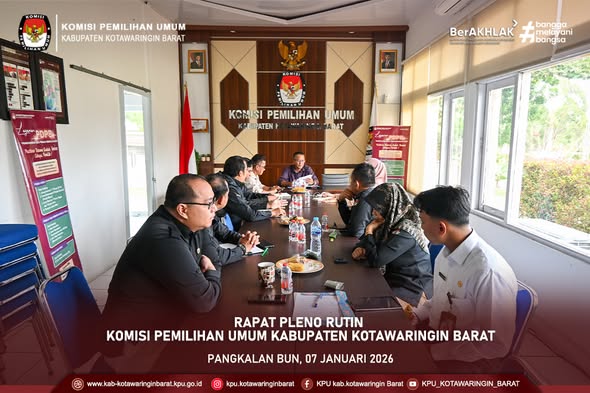 Rapat Pleno Rutin KPU Kabupaten Kotawaringin Barat