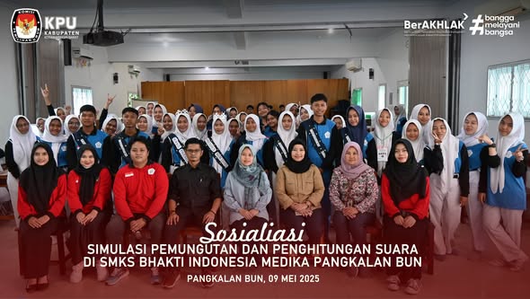 Sosialisasi Pemungutan dan Penghitungan Suara di SMKS Bhakti Indonesia Medika Pangkalan Bun