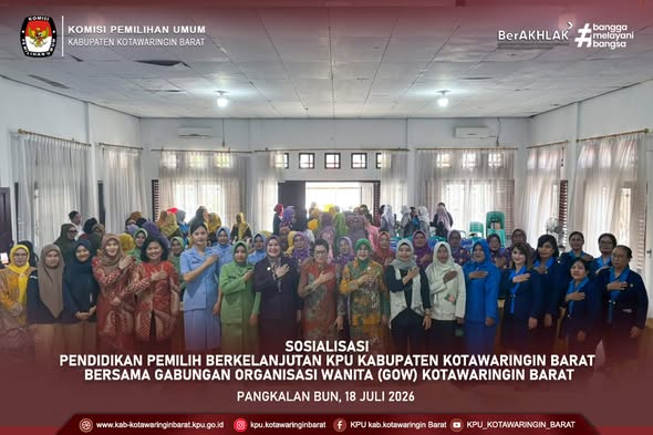 Sosialisasi Pendidikan Pemilih Berkelanjutan KPU bersama GOW Kabupaten Kotawaringin Barat