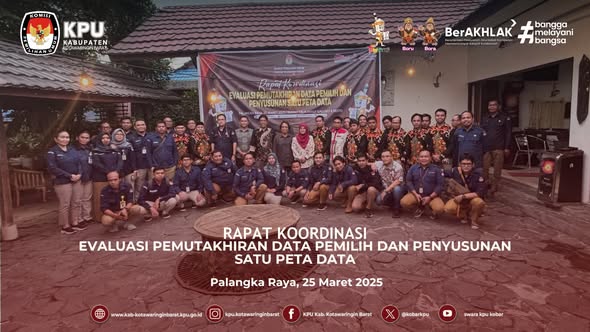 Rapat Koordinasi Evaluasi Pemutakhiran Data Pemilih dan Penyusunan Satu Peta Data.