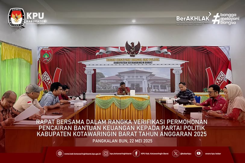 Rapat bersama dalam rangka verifikasi permohonan pencairan bantuan keuangan kepada parpol